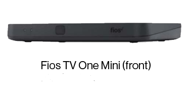 Front view of Fios TV One Mini set-top box