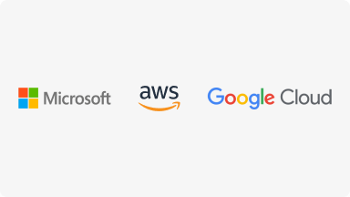 Microsoft AWS Google Cloud logos